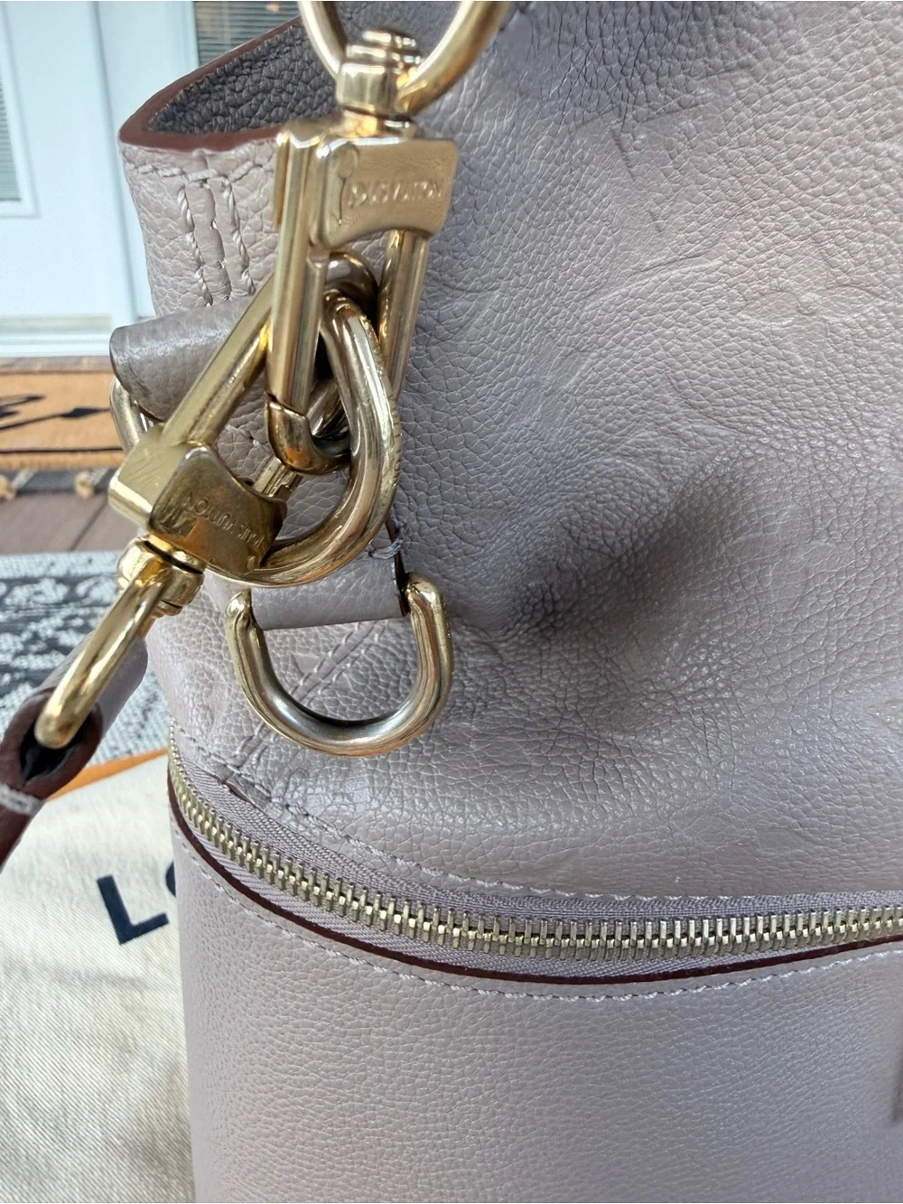 Louis Vuitton Melie Hobo Galet Monogram Empreinte Leather Shoulder Crossbody